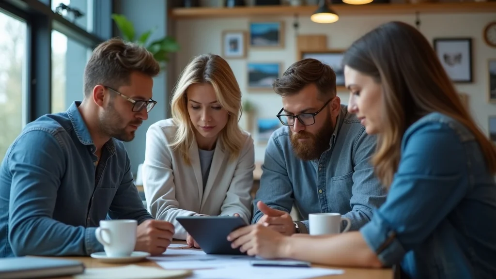 Professional home services team collaborating on signals Google review create for ranking, reviewing customer feedback in a modern office, emphasizing local ranking performance.