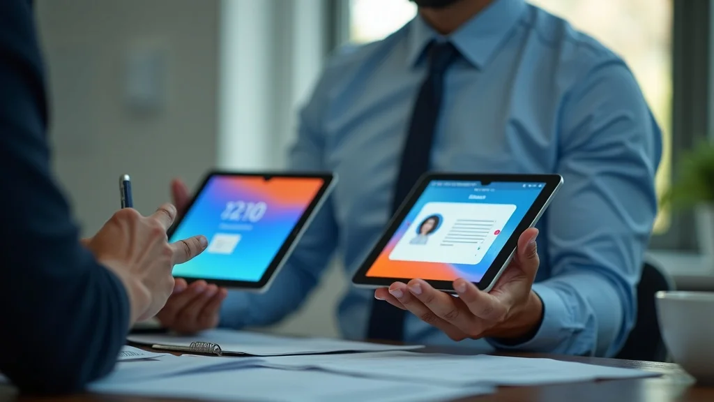duplicate or unused tool costs - Businessperson comparing two similar software interfaces to spot duplication